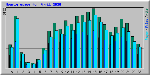 Hourly usage for April 2020
