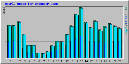 Hourly usage for December 2025