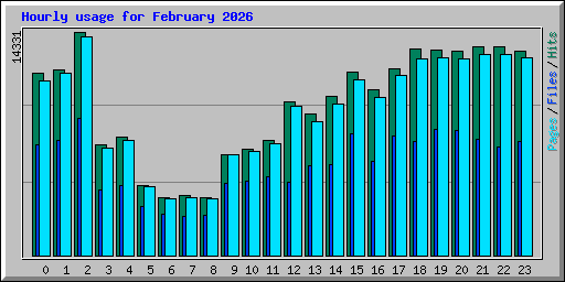Hourly usage for February 2026