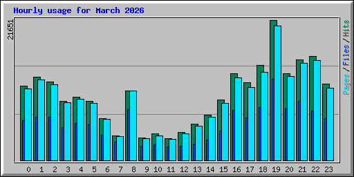 Hourly usage for March 2026