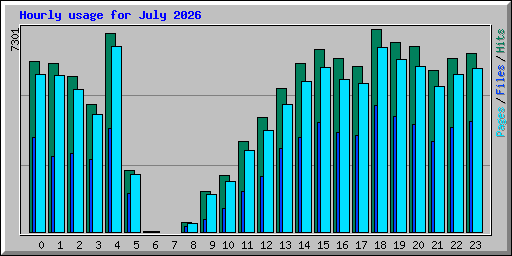Hourly usage for July 2026